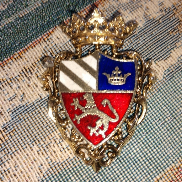 Filigreé crest pin, edwardian period - Picture 3 of 3
